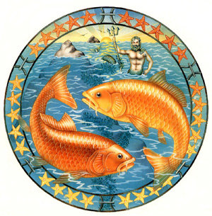 Astrological Illustration of Pisces